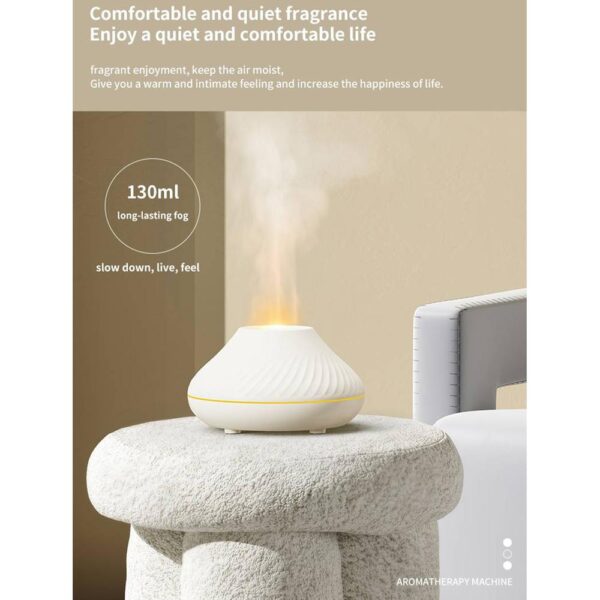 GearUP DQ705 Volcanic Flame Mini Humidifier With Color Night Light- White GearUP DQ705 Volcanic Flame Mini Humidifier With Color Night Light- White